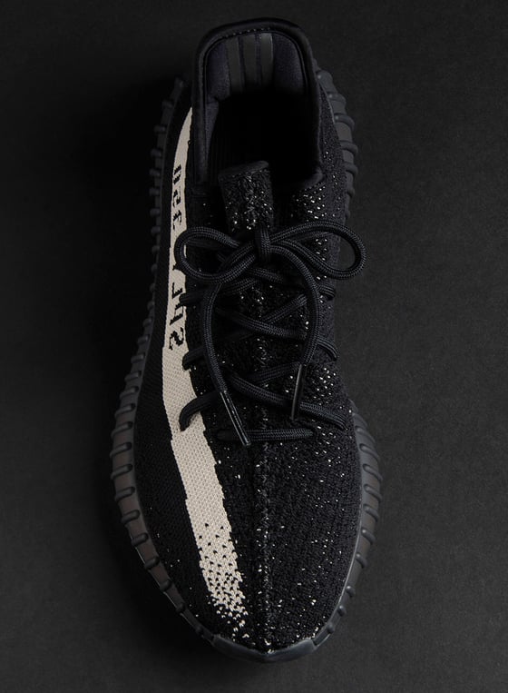 Image of Adidas Originals Yeezy 350 V2 "Black/White" Size 11.5