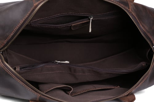 Vintage Style Genuine Natural Leather Travel Bag, Duffle Bag, Weekender ...