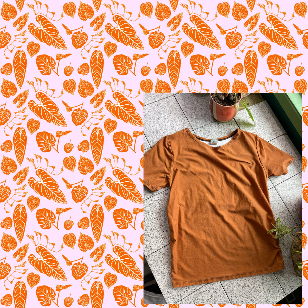 Image of Orange Leafy HMU Tshirt- Unisex