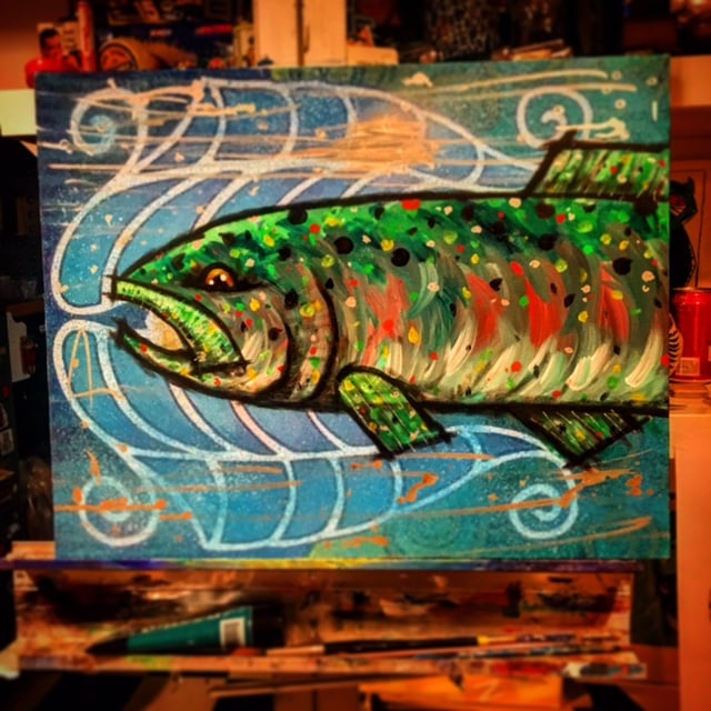 Fat Rainbow with wings