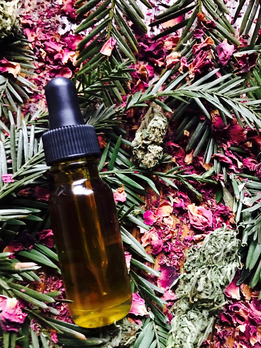 Redwood and Rose Medicinal Massage Oil Weeds Grow Wild