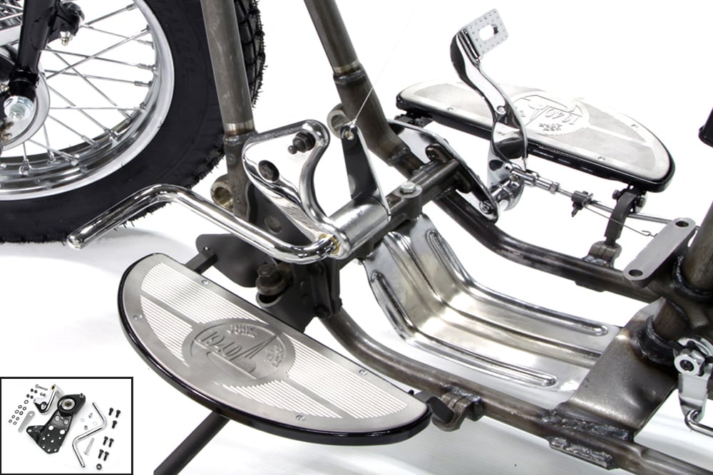 Clutch and Brake Pedal Set White fits Harley-Davidson 