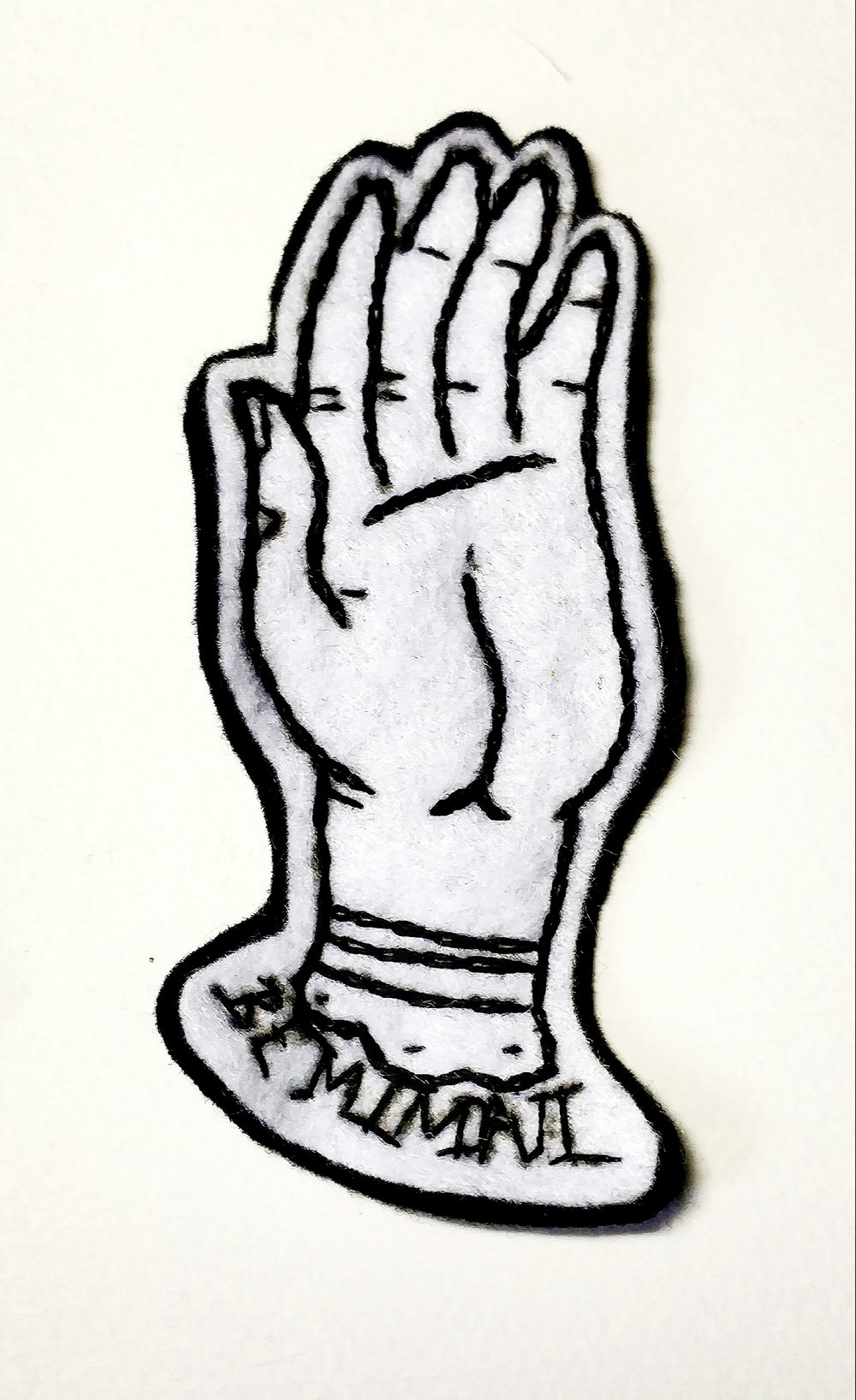 Image of "Be Mindful" Hand in White