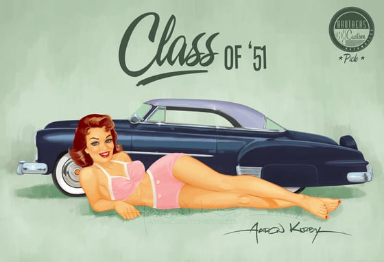 Image of Larry Ernst Chevy (v2) pin up print 