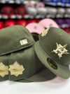 New Era 59Fifty Olive / Mettalic Gold / Pinky UV