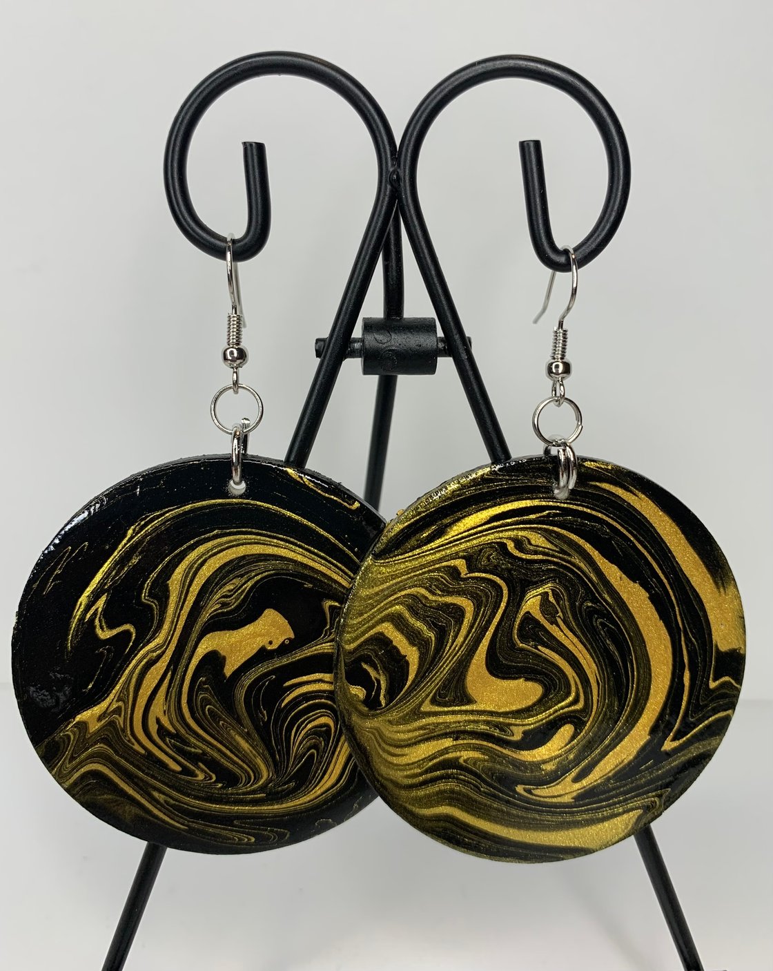 Image of "Black and Gold" Earrings