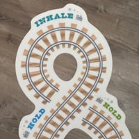 Image 2 of Train tracks calm-breathing sticker