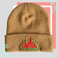 Image 1 of Merry Christmas Castle Beanie Hat