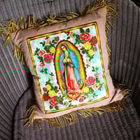 Image 1 of Virgin of Guadalupe panel cushion cover