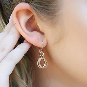 Image of Mini Trio Earrings - Mixed Metals