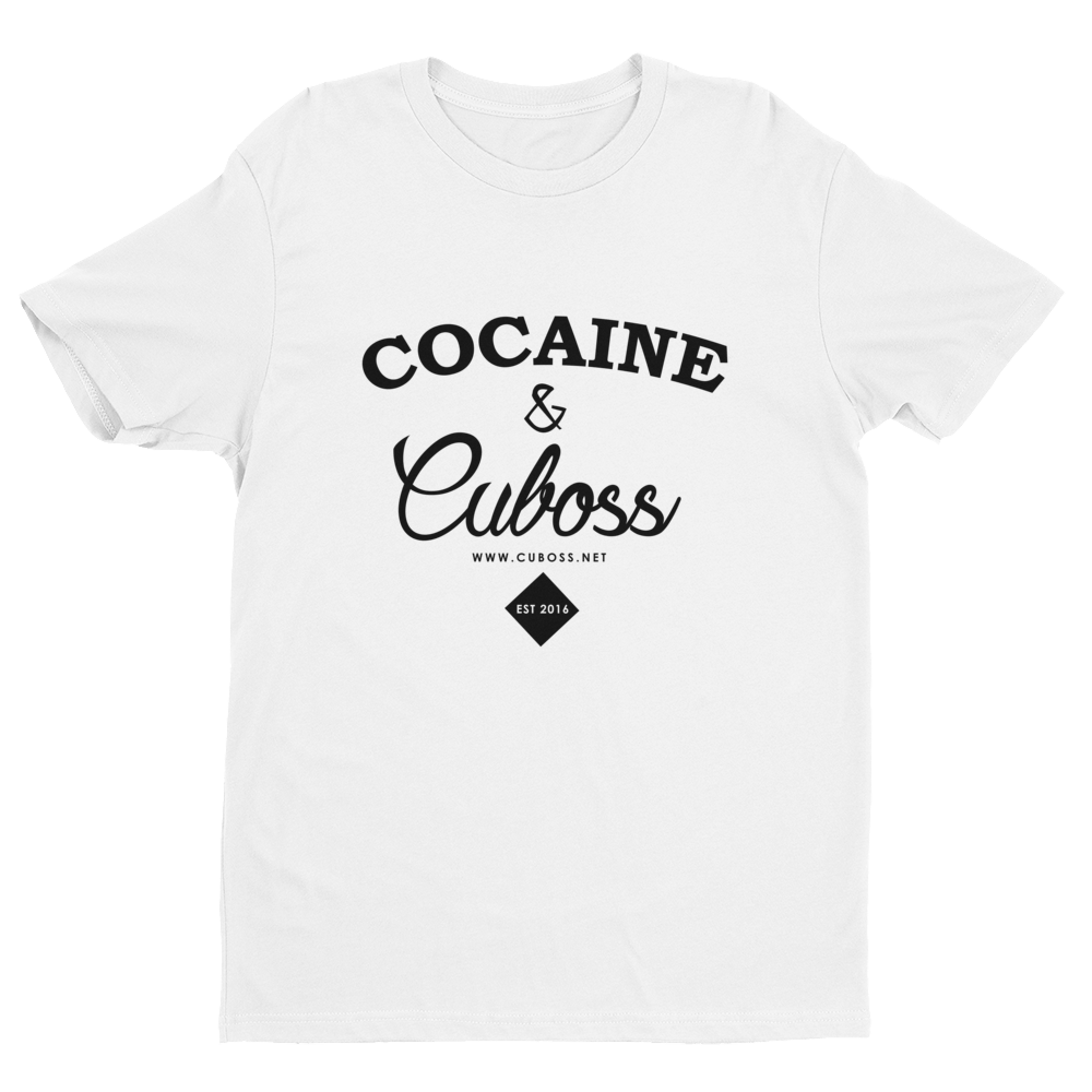 Image of Male Cocaine & Cuboss T-Shirt (White)