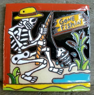 Image of Gone Fishing Coaster Tile