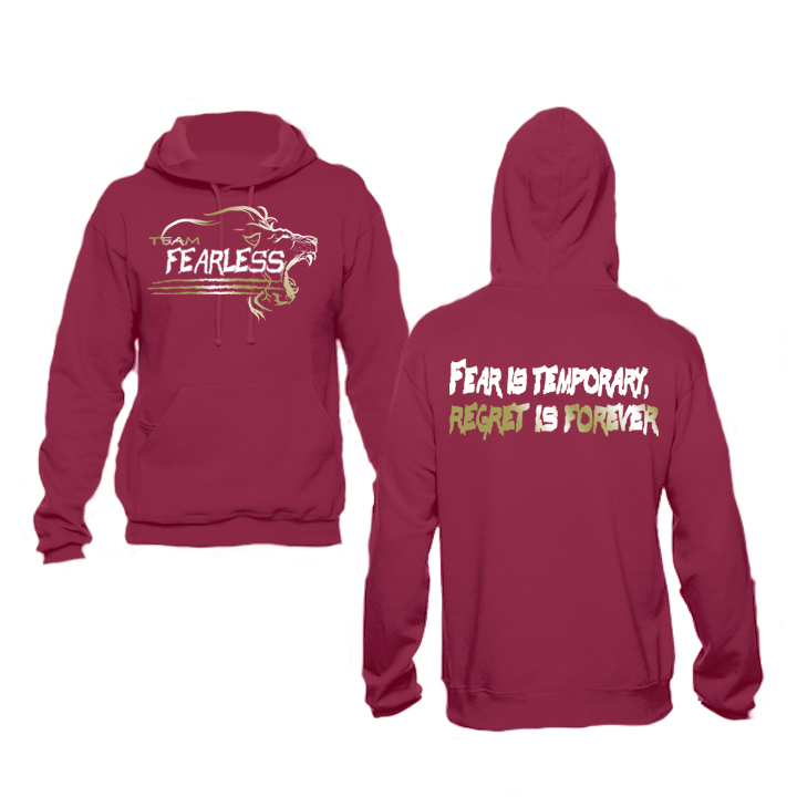 maroon and gold hoodie