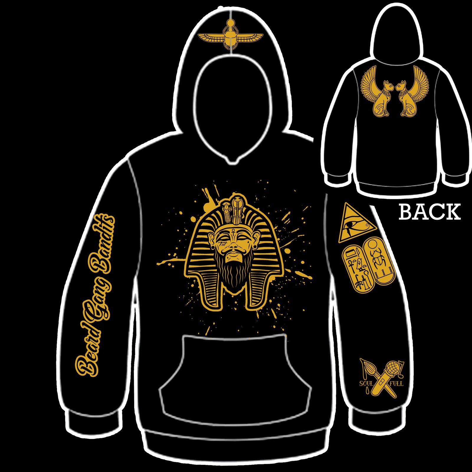 metallic gold hoodie