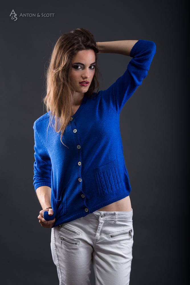 Image of Cardigan F Bleu Electrique