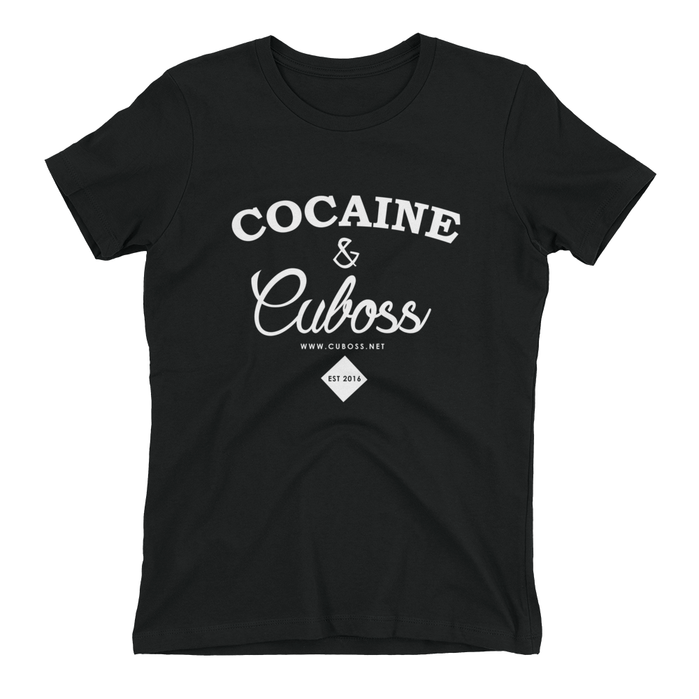 Image of Female Cocaine & Cuboss T-Shirt (Black)