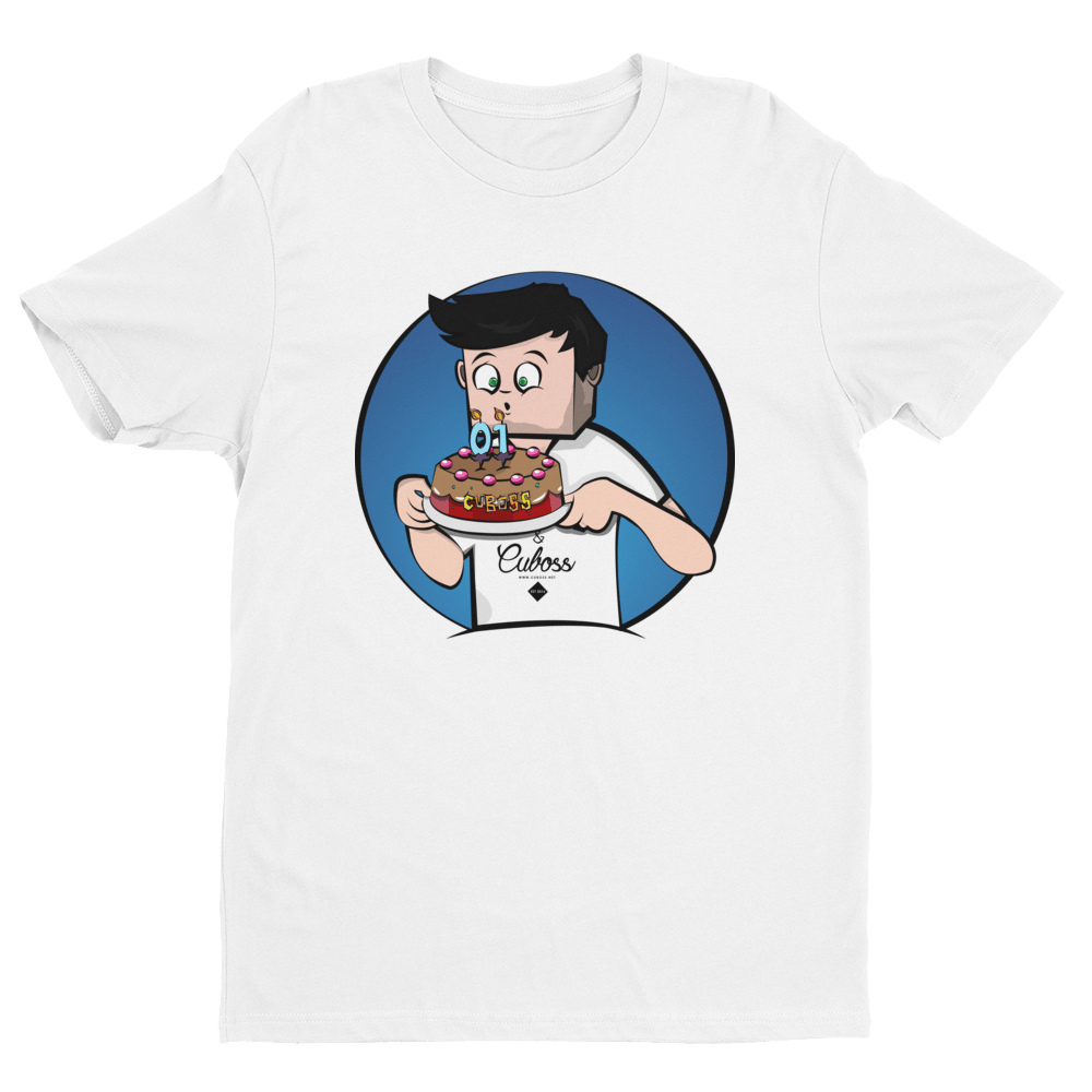 Image of Male 1Y Cake Cuboss T-Shirt (White)