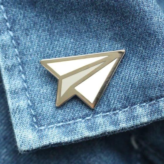 Image of Paper Plane Enamel Pin