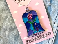 Image 1 of Stained Glass Rose (Beauty & the Beast) V. 3 Enamel Pin