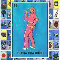 Image 2 of EL CHA CHA BITCH LOTERIA T-Shirt