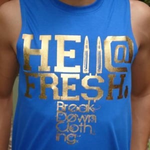 Image of hella fresh sleeveless tee (blue)