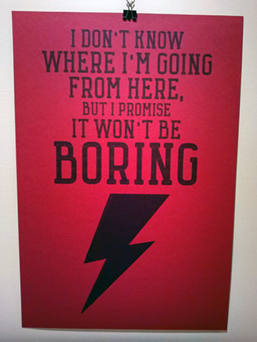 Image of David Bowie Quote Poster