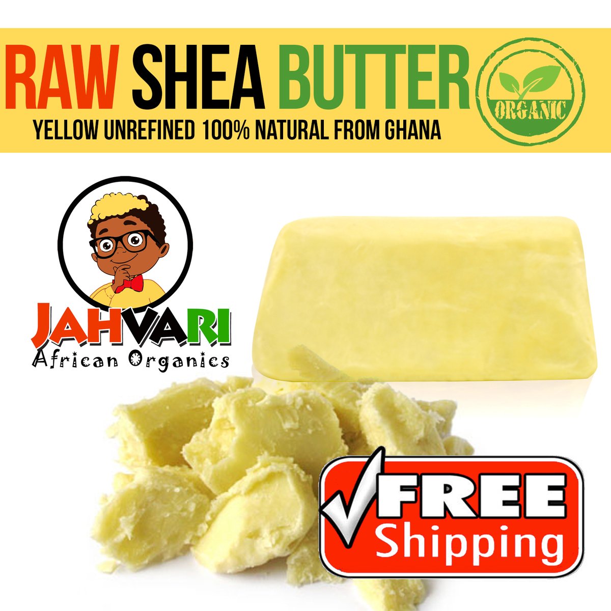 Image of 100% Raw African Shea Butter (Yellow) - FREE SHIPPING!!