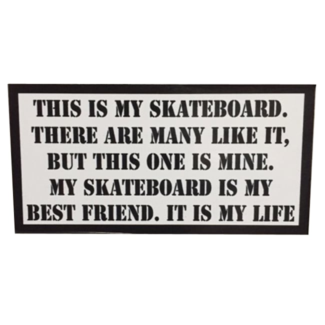Image of This is my Skateboard Rifleman's Creed Sticker by Seven 13 Productions