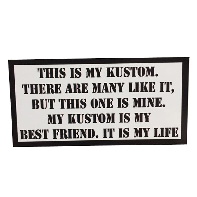 Image of This is my Kustom Rifleman's Creed Sticker by Seven 13 Productions