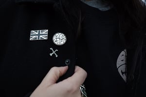Image of Blackest of The Black UK Flag Pin