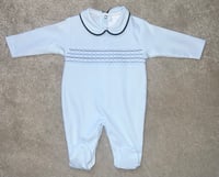 Boys Smock Cotton Baby Grow 