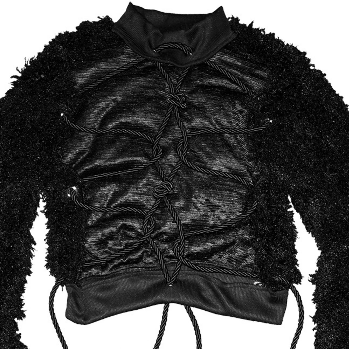 Image of DVMVGE TOKYO X' Black Shibari 2way Cut-out Sweater