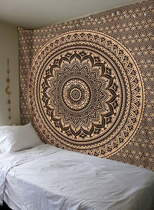 Image of Gold Mandala Tapestry 