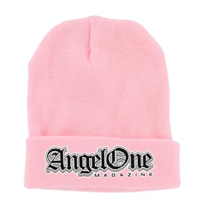 Image of ANGELONE PINK BEANIE LOGO
