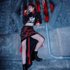 DVMVGE TOKYO X' Black Shibari Velvet 2way skirt
