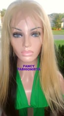 Image 2 of Custom Virgin Brazilian (Processed) Front Lace Wig #613 Top 1B bottom