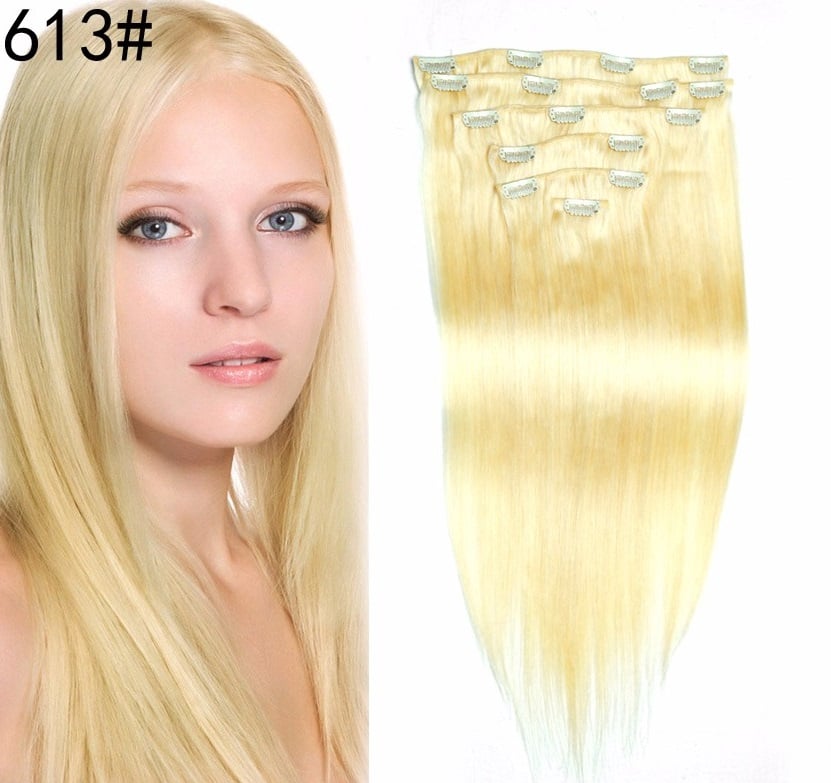 Image of Bleach blonde Hair Clip ins