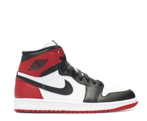 Image of NIKE AIR JORDAN RETRO 1 "BLACK TOE" 555088-125