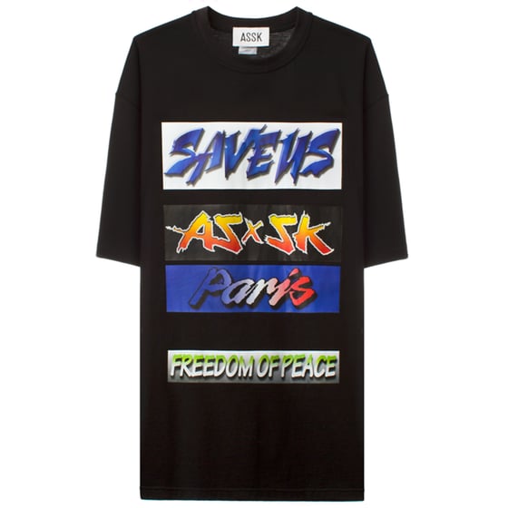 Image of BUMPER STICKER T-shirt - Black