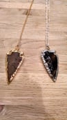 Image of Stone and Crystal  Arrowhead Necklaces.