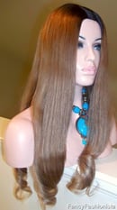 Image 2 of Custom Color Peruvian Blonde Mix U Part Wig 22"