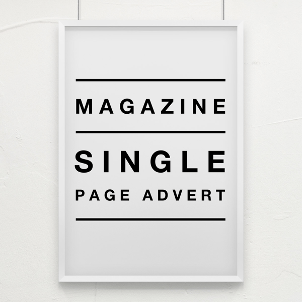 Image of Magazine single page advert