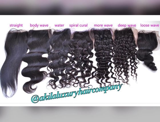 Image of Lace Closures Middle Part, 3 Part, & Free Part/ Lace Frontals