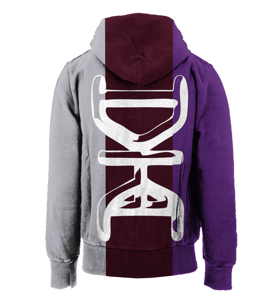 Image of DHC ZIP UP HOODIE - PURPLE, GREY OR BURGUNDY