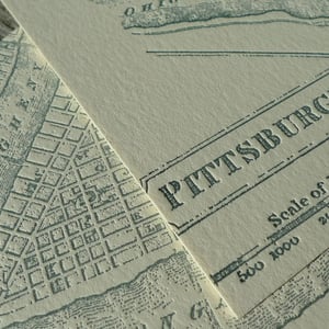 Image of Vintage Pittsburgh Map Coasters