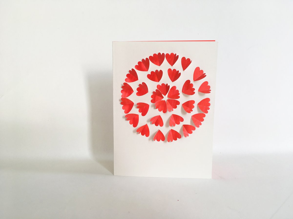Image of 2 x Heart Flower Cards