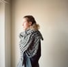 Bloomfield Blanket Lace Wrap of peruvian wool  (shown in black)
