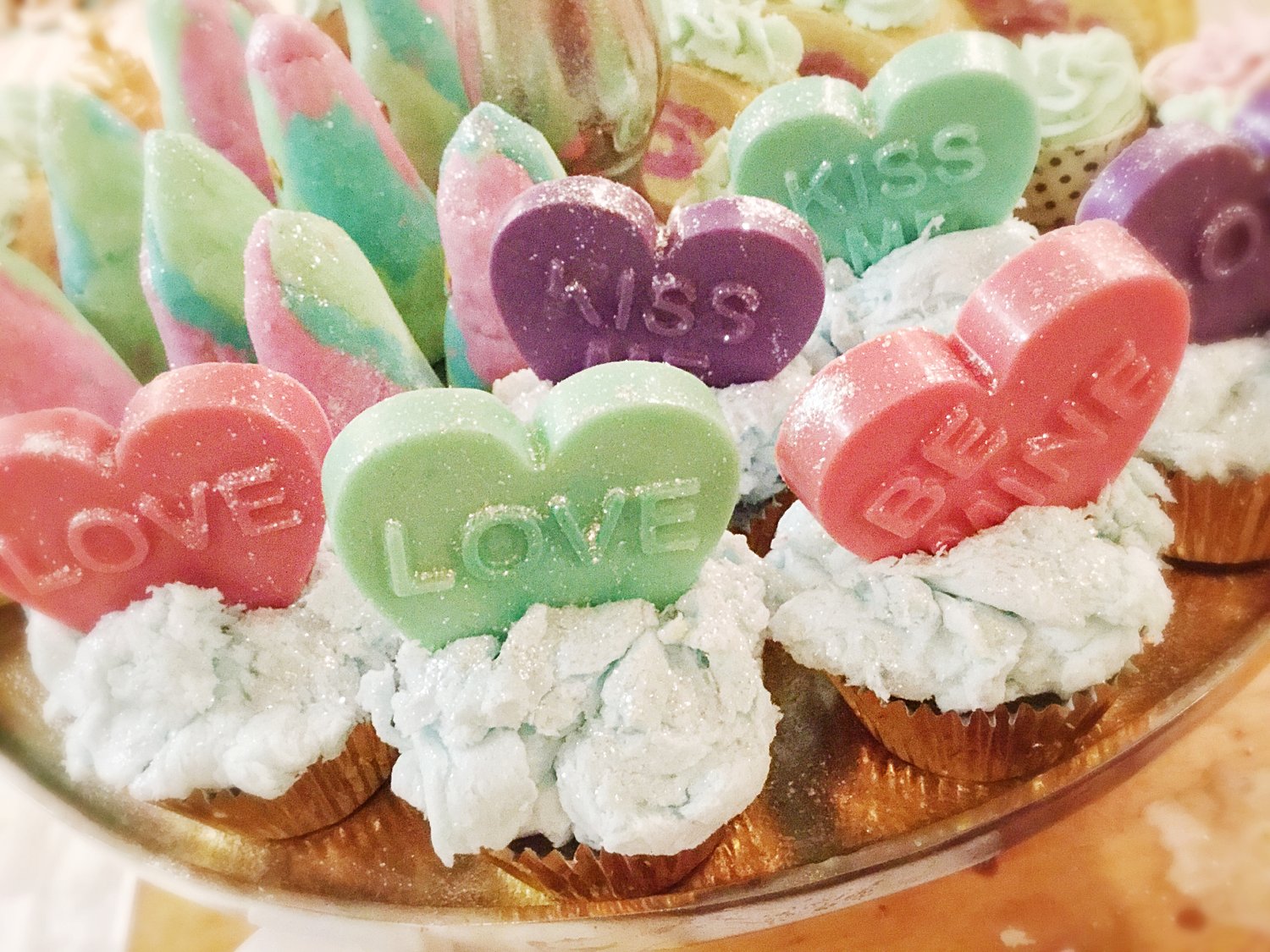 Image of Conversation Heart Cupcake