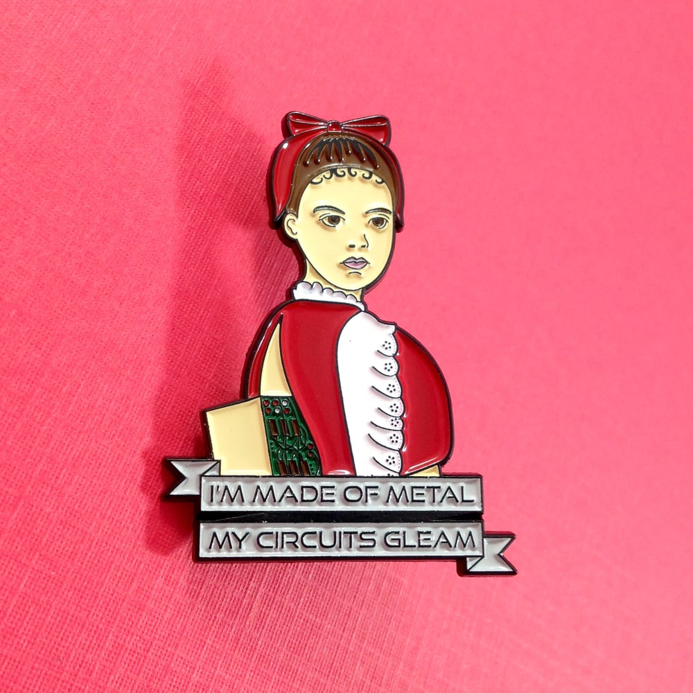 Image of Judas Priest Small Wonder Vicki Enamel Pin