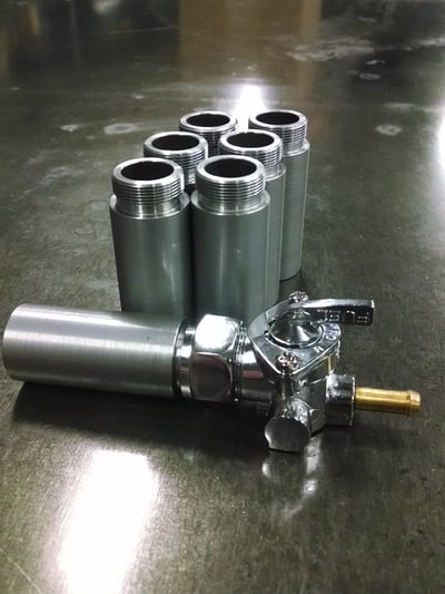 Image of 22 mm weld in fuel petcock relocation bung
